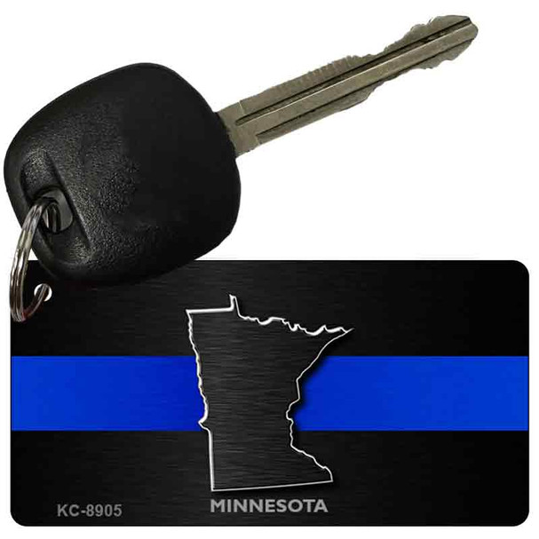 Minnesota Thin Blue Line Novelty Metal Key Chain KC-8905