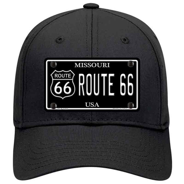 Route 66 Missouri Black Novelty License Plate Hat