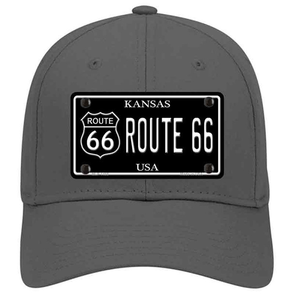 Route 66 Kansas Black Novelty License Plate Hat
