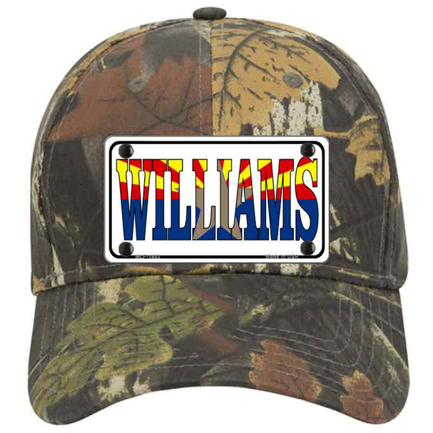 Williams Arizona Flag White Novelty License Plate Hat