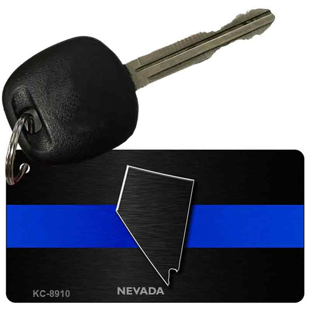 Nevada Thin Blue Line Novelty Metal Key Chain KC-8910