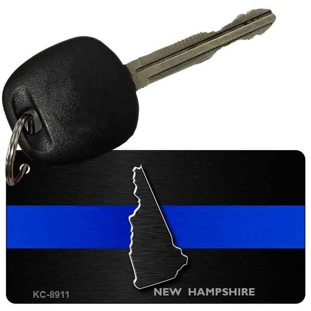 New Hampshire Thin Blue Line Novelty Metal Key Chain KC-8911
