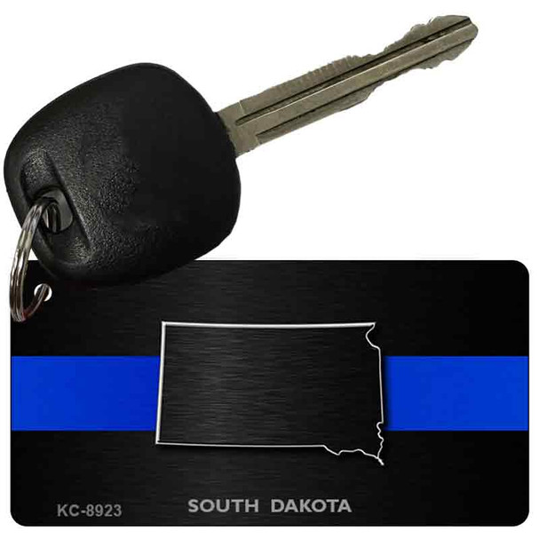 South Dakota Thin Blue Line Novelty Metal Key Chain KC-8923