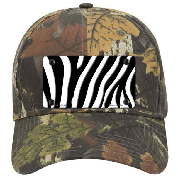 Black White Zebra Novelty License Plate Hat