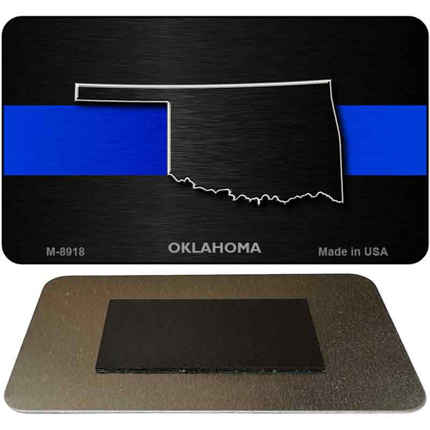 Oklahoma Thin Blue Line Novelty Metal Magnet M-8918