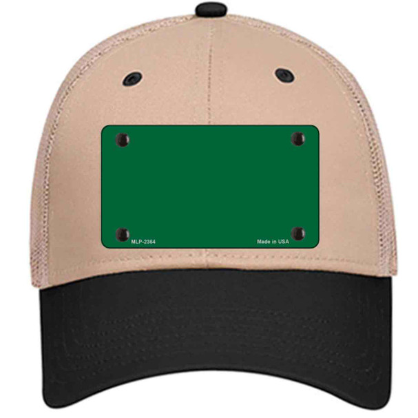 Green Solid Novelty License Plate Hat