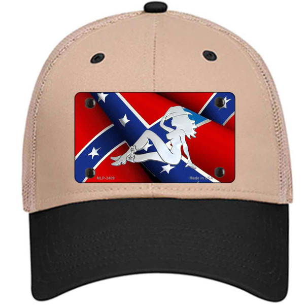 Rebel Flag Mudflap Cowgirl Novelty License Plate Hat