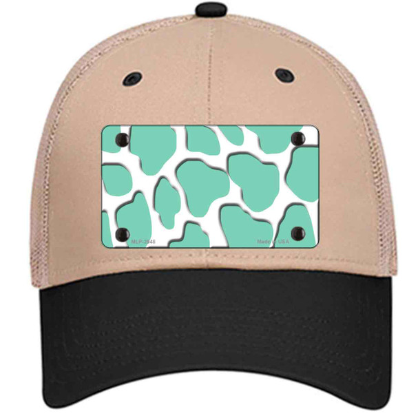 Mint White Giraffe Novelty License Plate Hat