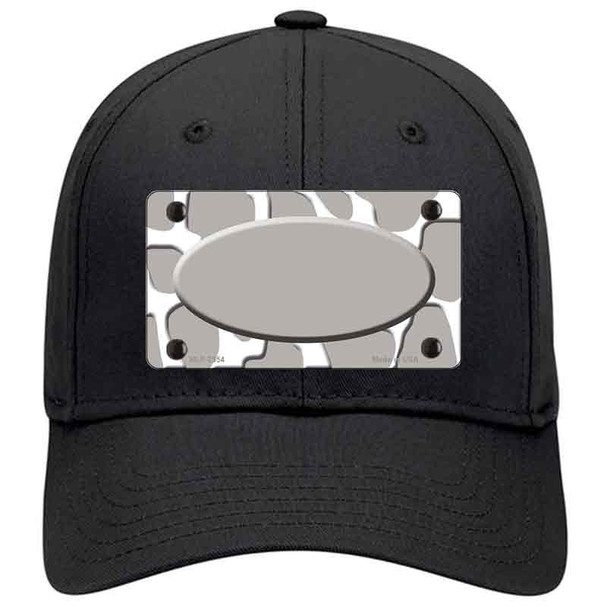 Grey White Giraffe Grey Center Oval Novelty License Plate Hat