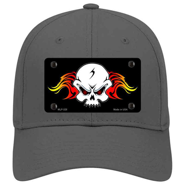 Skull Flame Novelty License Plate Hat