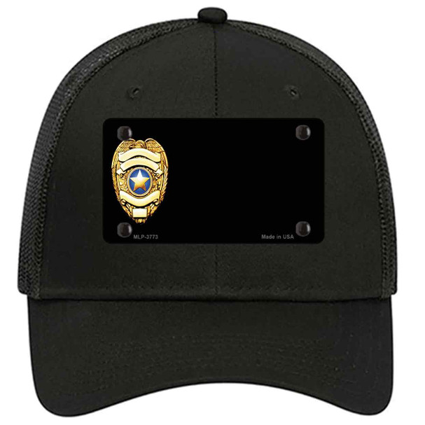 Police Badge Offset Novelty License Plate Hat