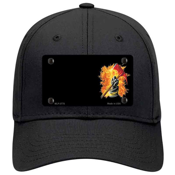 Firefighter Flaming Ax Offset Novelty License Plate Hat