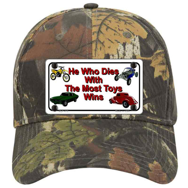 He With The Most Toys Wins Novelty License Plate Hat