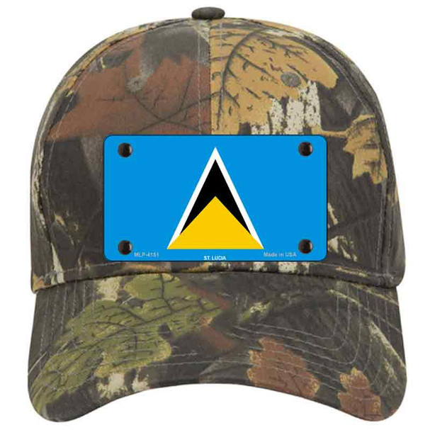 St Lucia Flag Novelty License Plate Hat