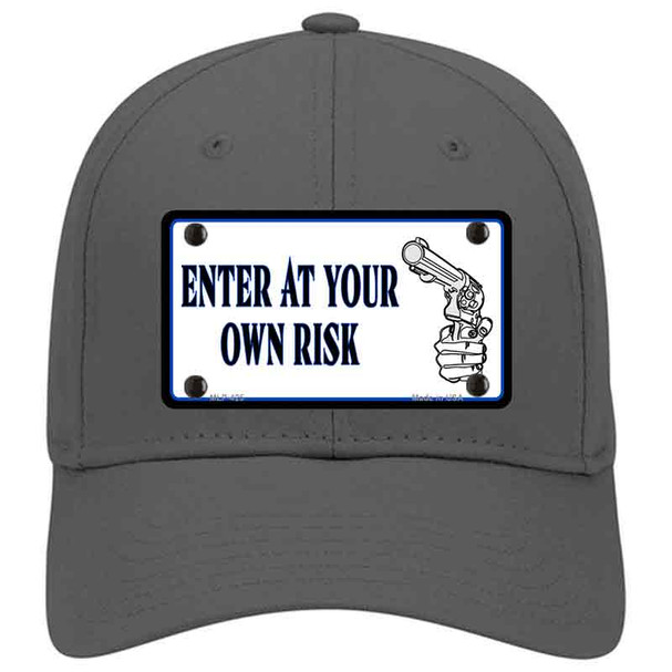 Enter At Own Risk Novelty License Plate Hat