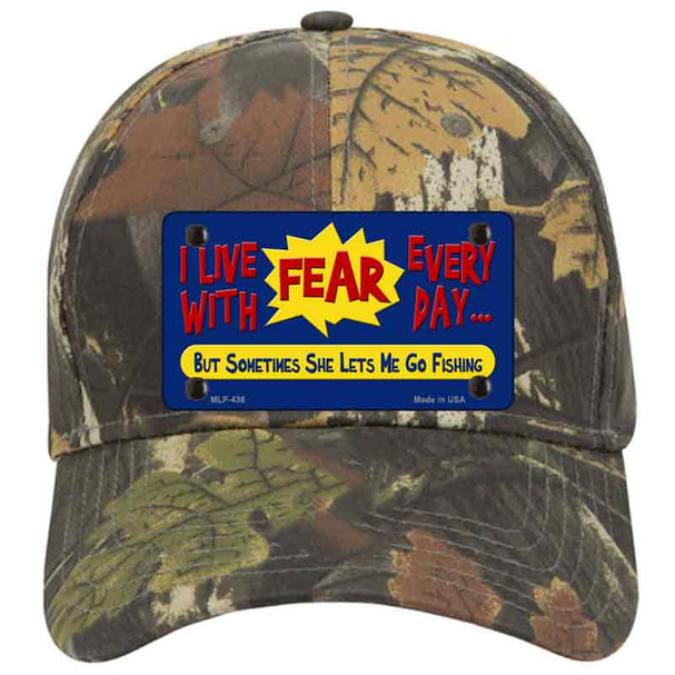 I Live With Fear Novelty License Plate Hat