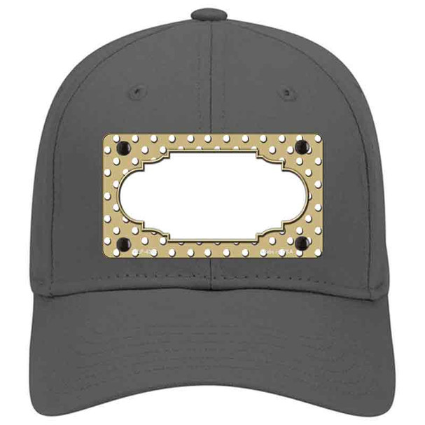 Scallop Gold White Polka Dot Novelty License Plate Hat