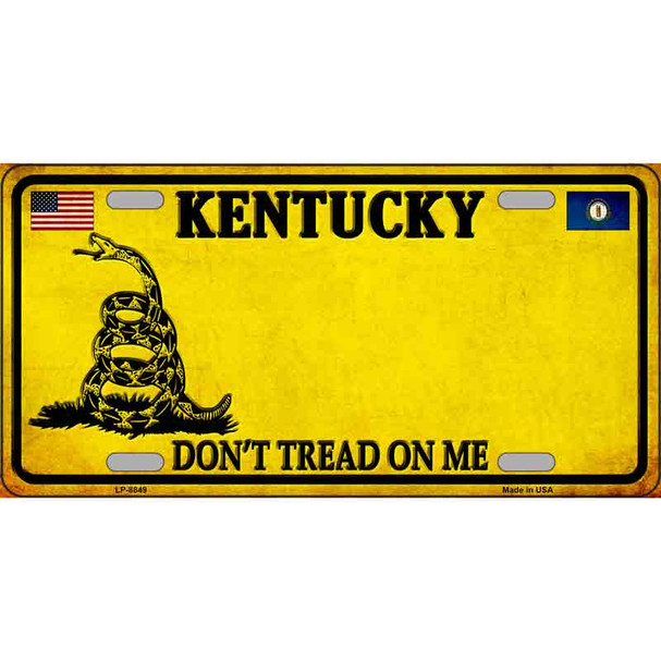Kentucky Dont Tread On Me Metal Novelty License Plate