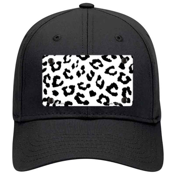 White Black Cheetah Novelty License Plate Hat