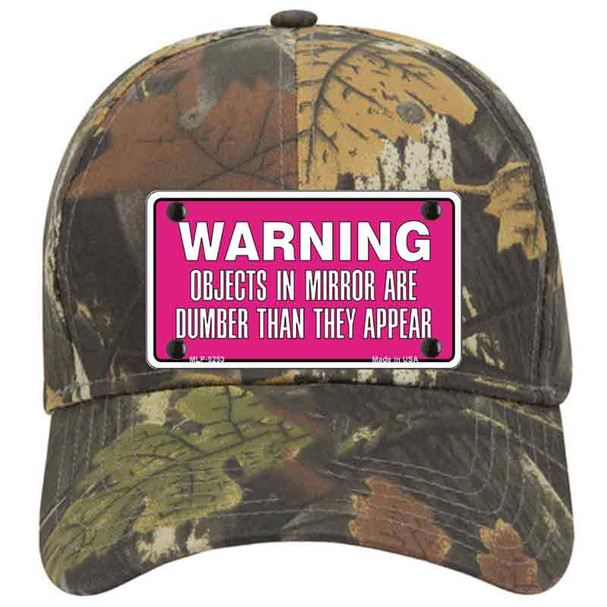 Objects In Mirror Pink Novelty License Plate Hat