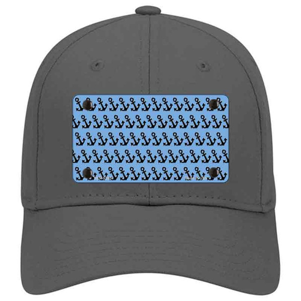 Light Blue Black Anchor Novelty License Plate Hat