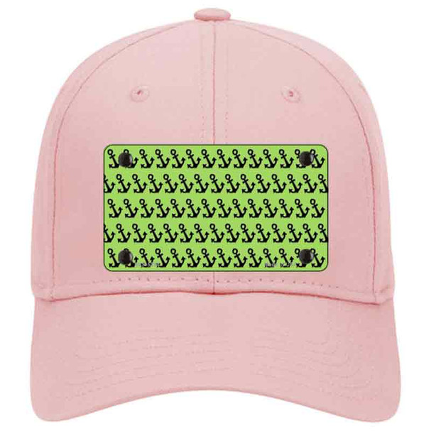 Lime Green Black Anchor Novelty License Plate Hat