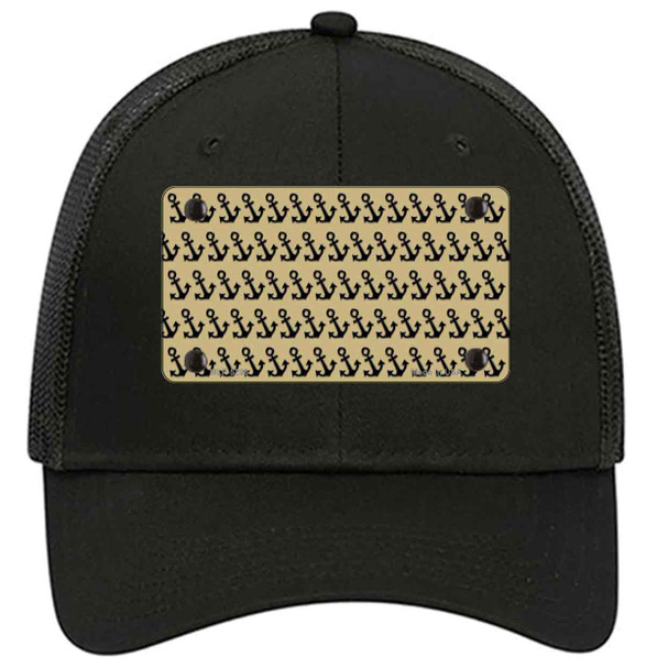 Gold Black Anchor Novelty License Plate Hat