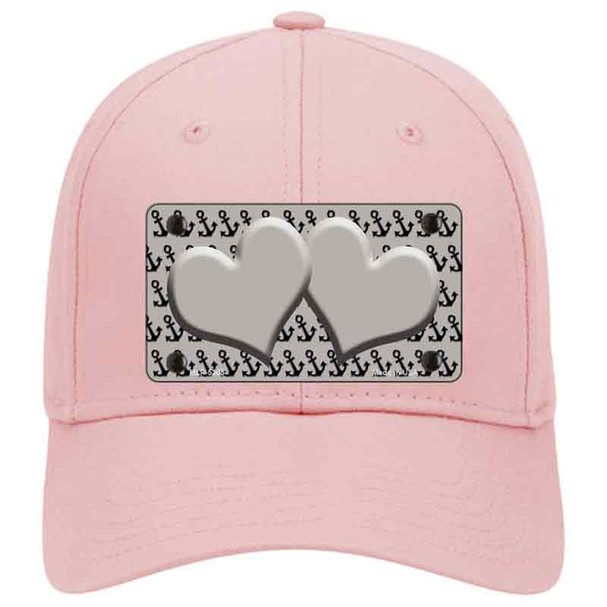 Grey Black Anchor Grey Heart Center Novelty License Plate Hat