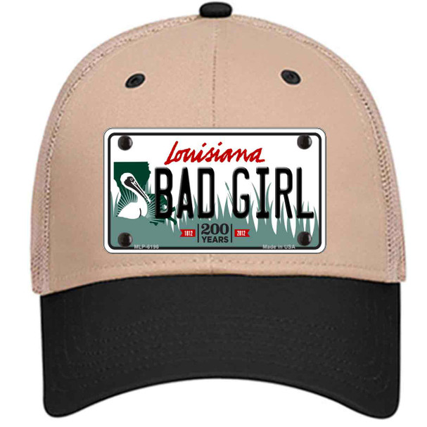 Bad Girl Louisiana Novelty License Plate Hat