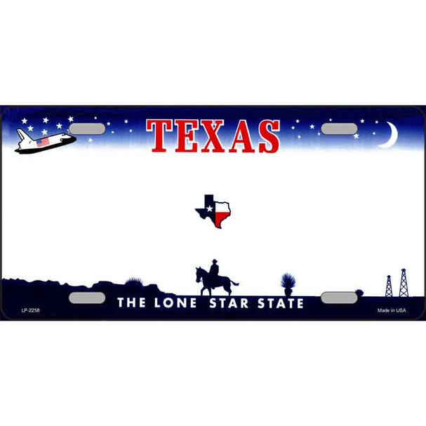 Texas Novelty State Blank Metal License Plate
