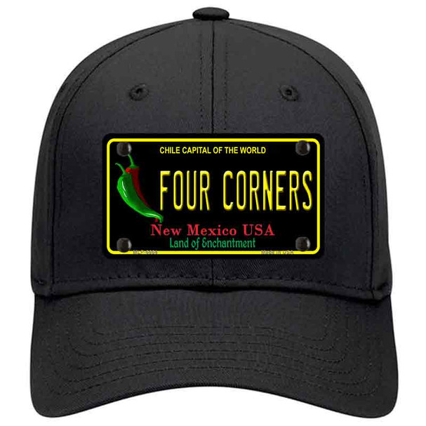 Four Corners Black New Mexico Novelty License Plate Hat