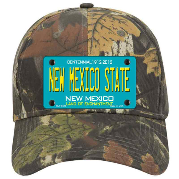 New Mexico State Teal Novelty License Plate Hat