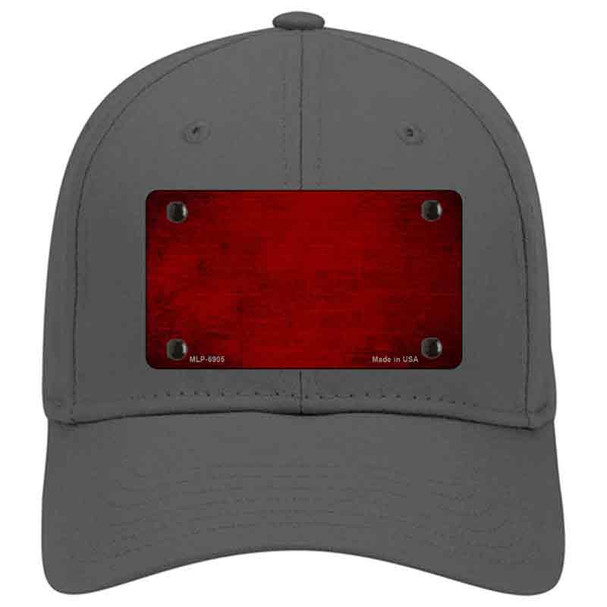 Red Oil Rubbed Solid Novelty License Plate Hat