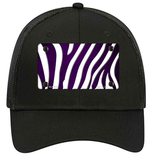 Purple White Zebra Oil Rubbed Novelty License Plate Hat
