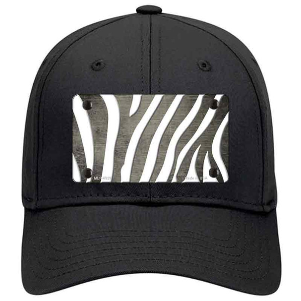 Tan White Zebra Oil Rubbed Novelty License Plate Hat