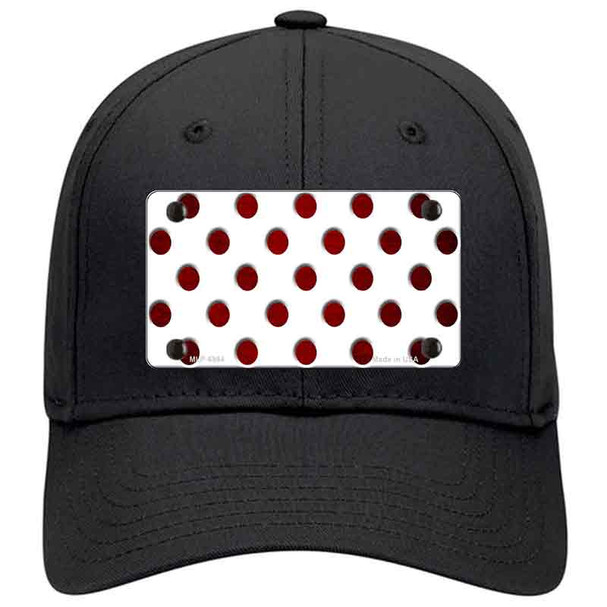 Red White Dots Oil Rubbed Novelty License Plate Hat