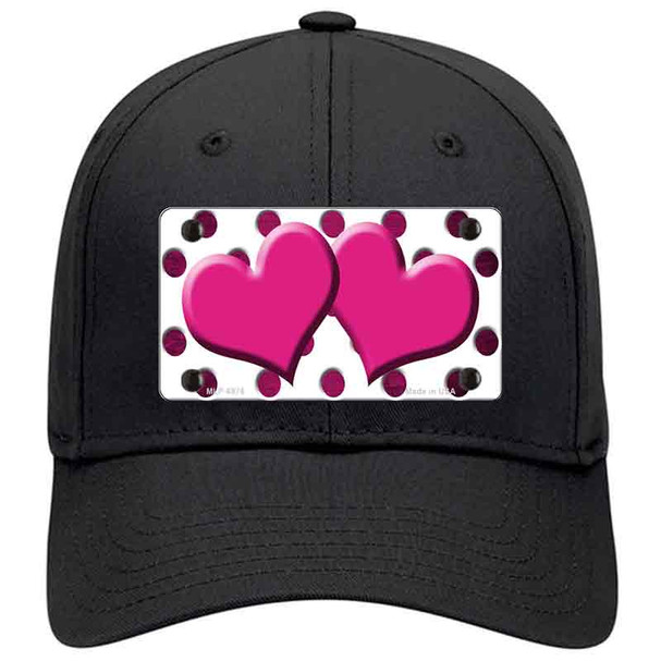 Pink White Dots Hearts Oil Rubbed Novelty License Plate Hat