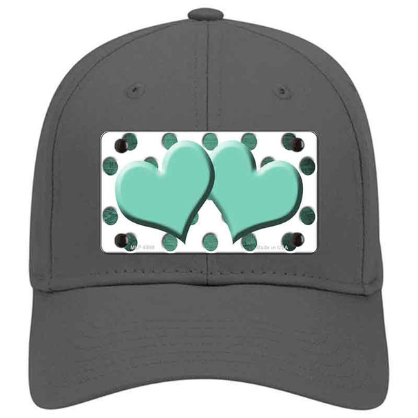 Mint White Dots Hearts Oil Rubbed Novelty License Plate Hat