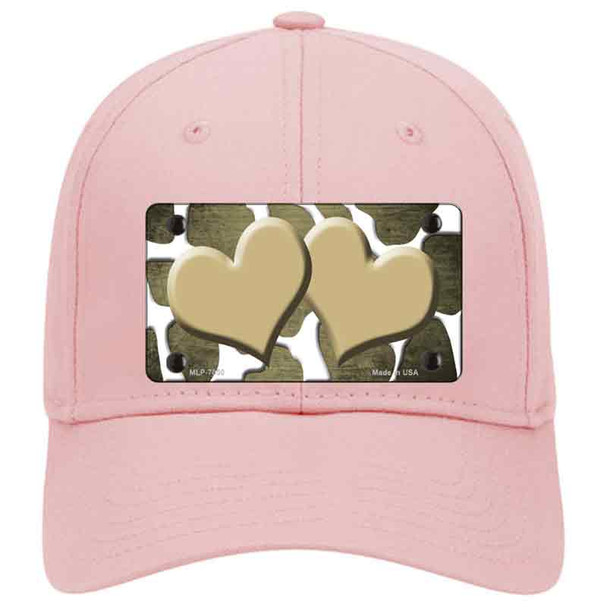 Gold White Hearts Giraffe Oil Rubbed Novelty License Plate Hat
