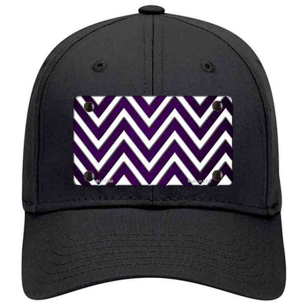 Purple White Chevron Oil Rubbed Novelty License Plate Hat