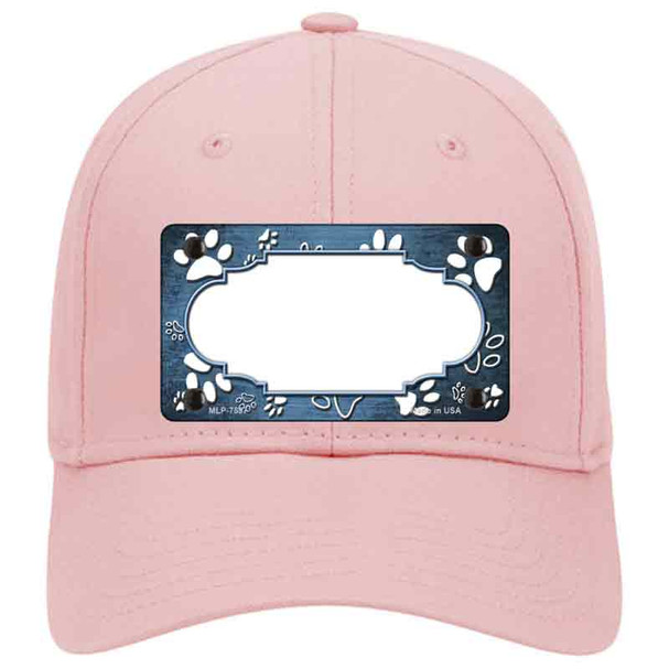 Paw Scallop Light Blue White Novelty License Plate Hat