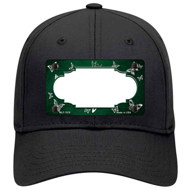 Green White Scallop Butterfly Oil Rubbed Novelty License Plate Hat