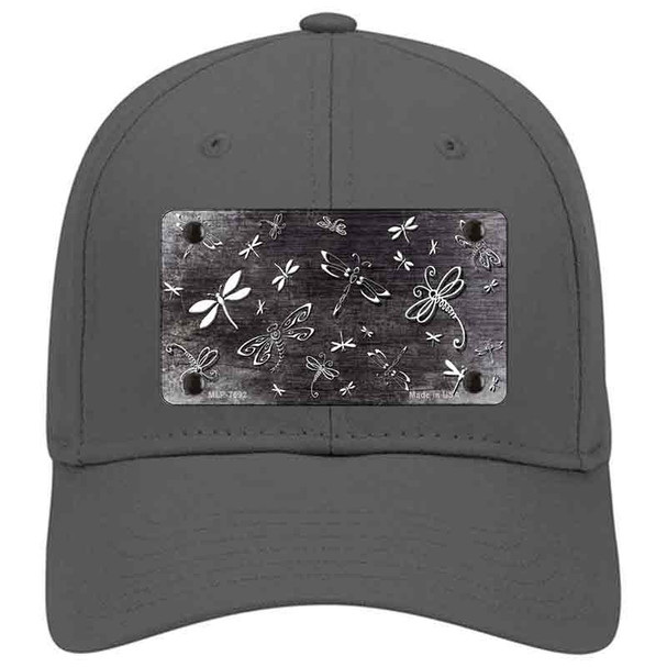 Black White Dragonfly Oil Rubbed Novelty License Plate Hat