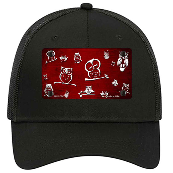 Red White Owl Oil Rubbed Novelty License Plate Hat