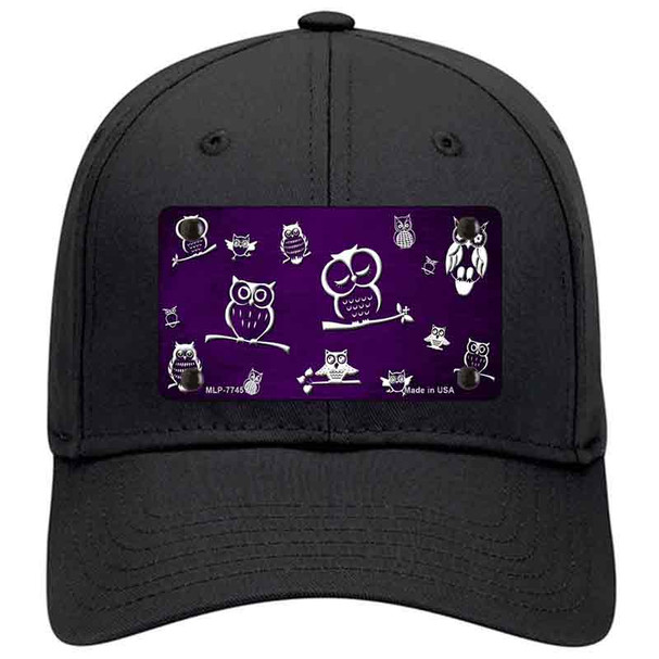 Purple White Owl Oil Rubbed Novelty License Plate Hat