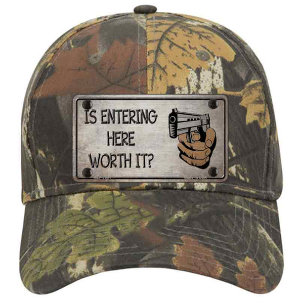 Entering Worth It Novelty License Plate Hat