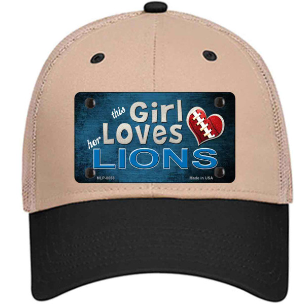 This Girl Loves Her Lions Novelty License Plate Hat