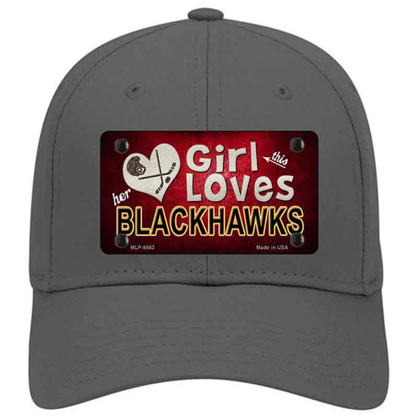 This Girl Loves Her Blackhawks Novelty License Plate Hat