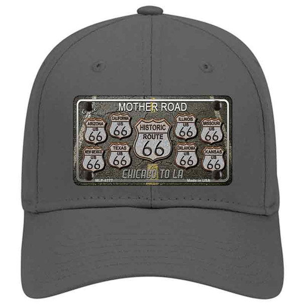 Route 66 Black Top Novelty License Plate Hat