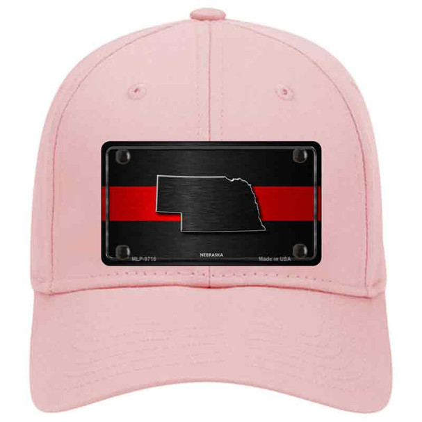 Nebraska Thin Red Line Novelty License Plate Hat